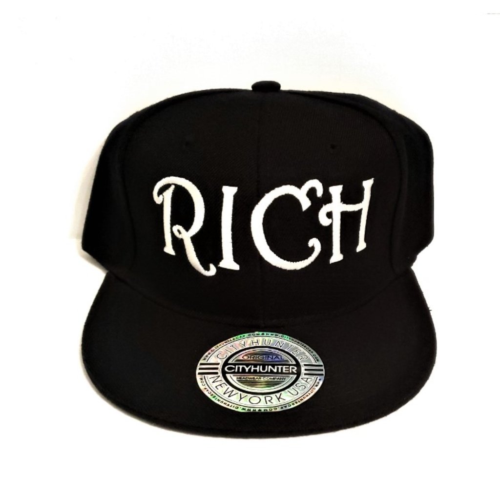 Rich Black Snapback Hat Cap